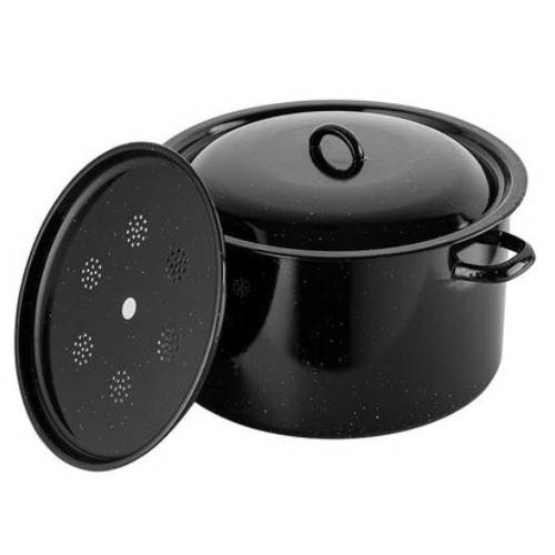 Garnek emaliowany do pasteryzacji 15L czarny